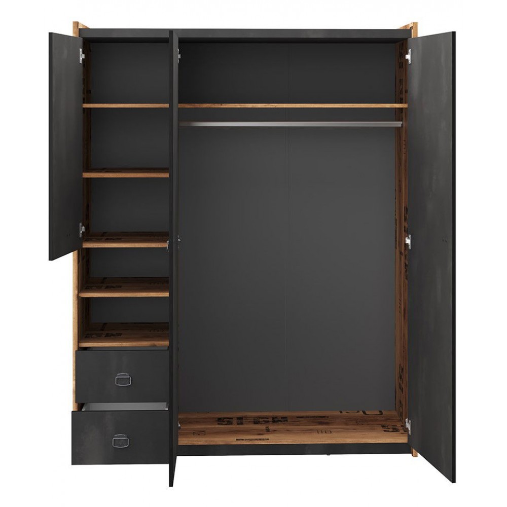 Ντουλάπα Fargo 3D2S Τρίφυλλη