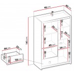 Ντουλάπα Fargo Mini 2D1S Δίφυλλη