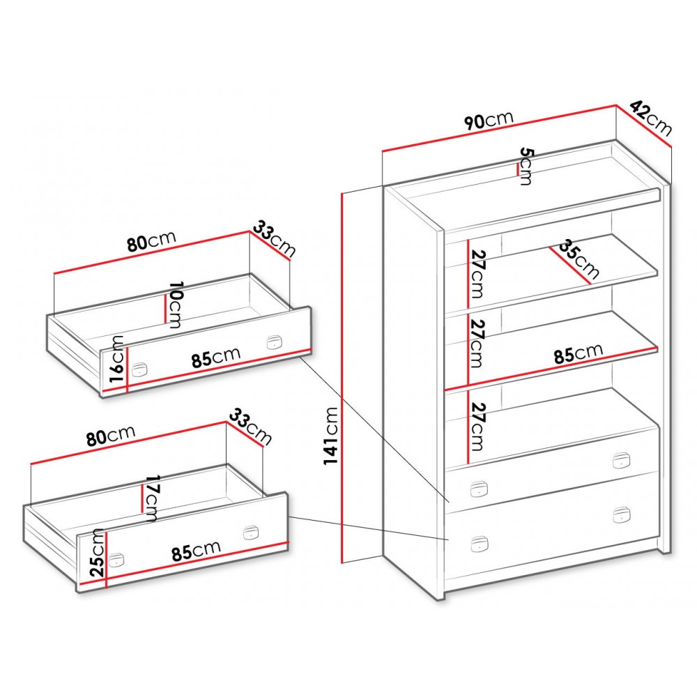 Βιβλιοθήκη γραφείου Fargo 2S
