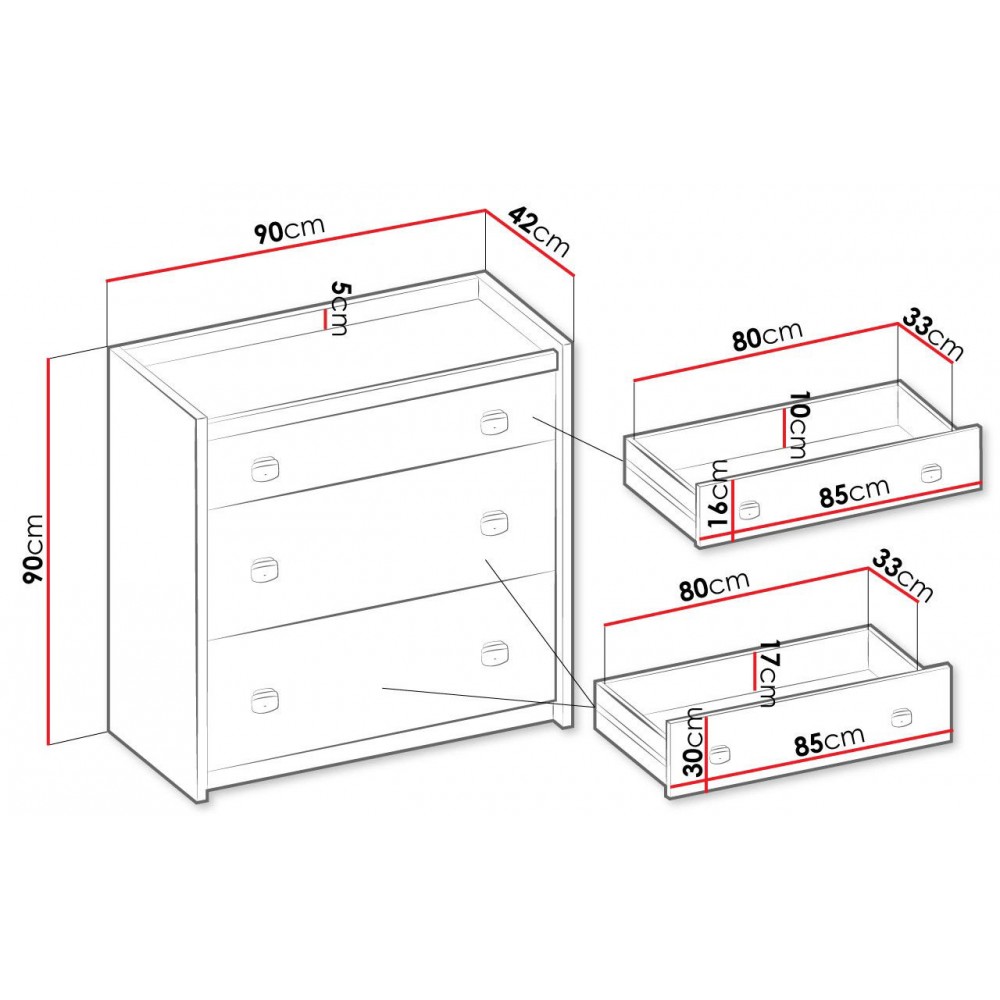 Συρταριέρα Fargo 3S