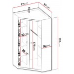 Ντουλάπα Fargo 2D Γωνιακή