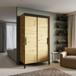 Ντουλάπα Rusell συρόμενη-Artisan-Mauro 120x60x221