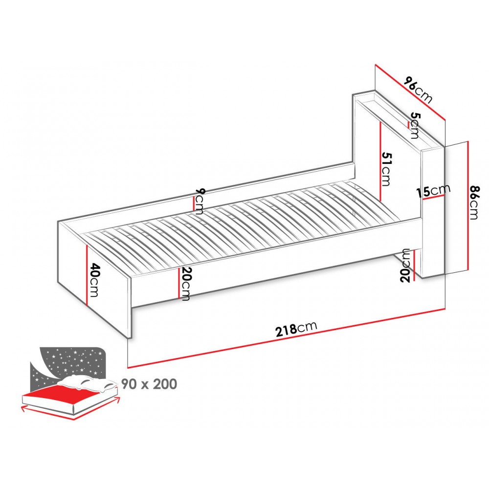 Κρεβάτι Fargo 90