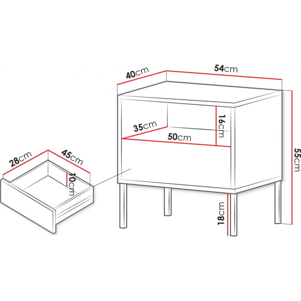 Κομοδίνο Debora-Mauro
