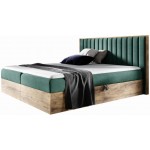 Επενδυμένο κρεβάτι Wood 4-Prasino-160 x 200 168x208x103