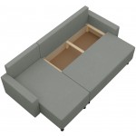 Γωνιακός καναπές Brick-Mauro