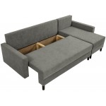 Γωνιακός καναπές Brick-Mauro