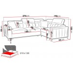 Γωνιακός καναπές Baltico II-Δεξιά-Somon