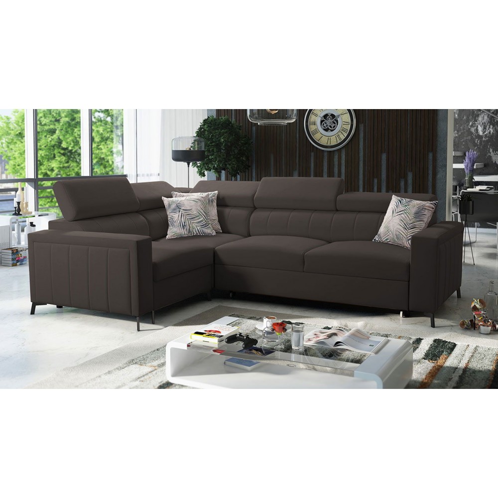 Γωνιακός καναπές Baltico II-Αριστερή-Kafe