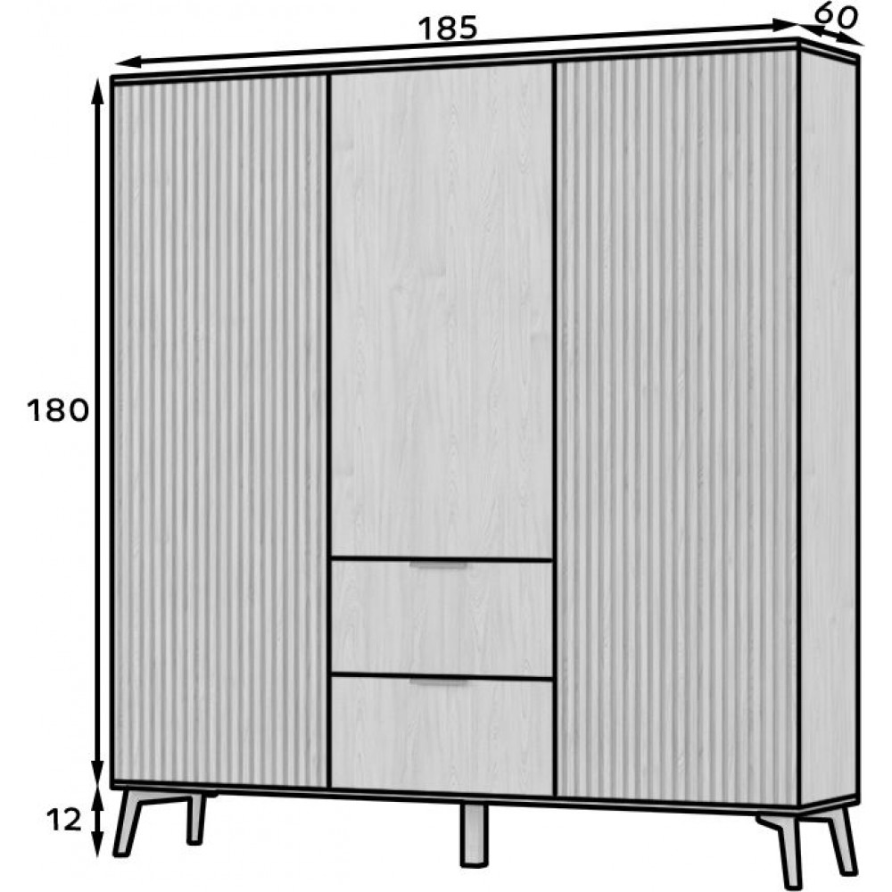 Ντουλάπα Natsi Τρίφυλλη