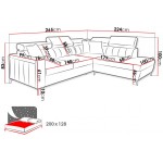 Γωνιακός καναπές Baltico III Mini-Δεξιά-Kafe