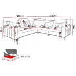 Γωνιακός καναπές Baltico IV-Αριστερή-Kafe