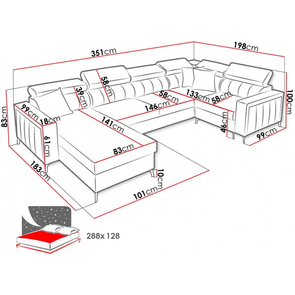 Γωνιακός καναπές Baltico V Maxi-Αριστερή-Mple