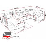 Γωνιακός καναπές Baltico V Mini-Δεξιά-Mple