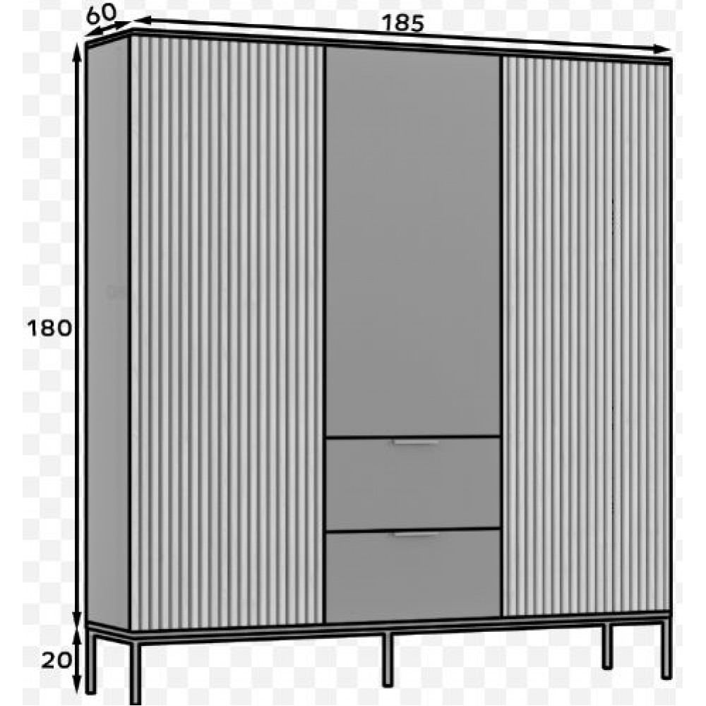 Ντουλάπα Oriol Τρίφυλλη