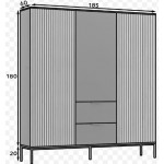 Ντουλάπα Oriol Τρίφυλλη