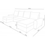 Γωνιακός καναπές Doha U-Gkri-Mauro