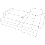 Γωνιακός καναπές Figar-Mauro - Portokali