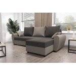 Γωνιακός καναπές Figar-Gkri anoixto - Gkri skouro