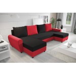 Γωνιακός καναπές Figar U-Mauro-kokkino