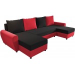 Γωνιακός καναπές Figar U-Mauro-kokkino