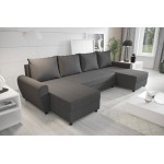 Γωνιακός καναπές Figar U-Gkri Skouro