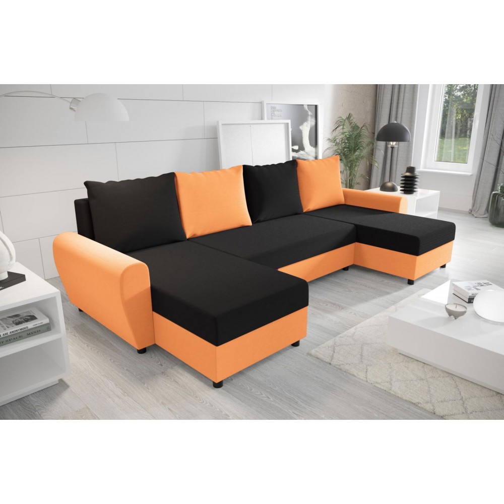 Γωνιακός καναπές Figar U-Mauro - Portokali
