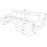 Γωνιακός καναπές Figar U-Kafe-Mpez