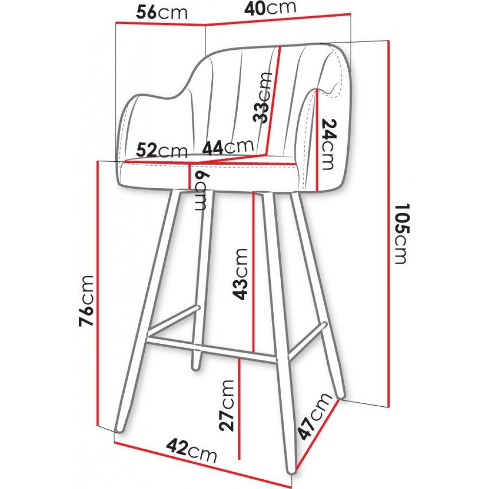 Σκαμπό μπαρ SH1-Mple Skouro
