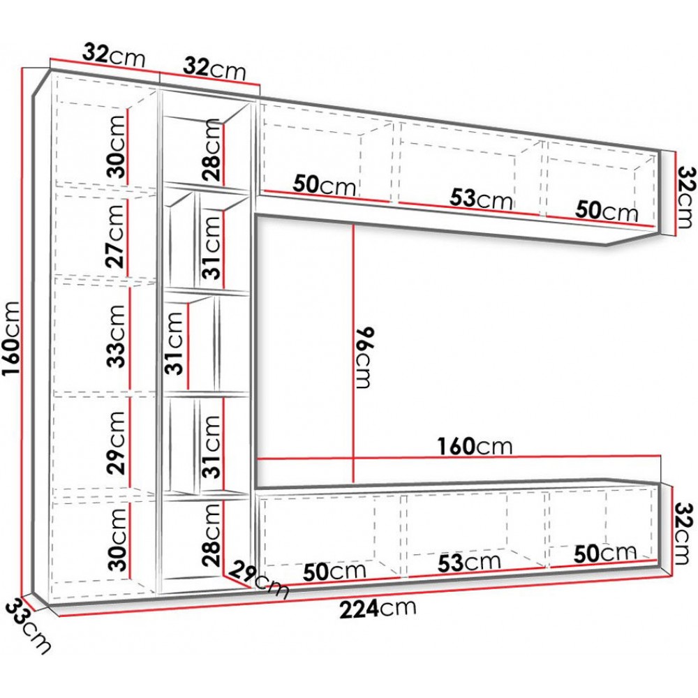 Σύνθετο σαλονιού Kodita-Leuko-Grafitis