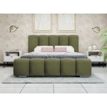 Επενδυμένο κρεβάτι Wizko-Prasino-140 x 200