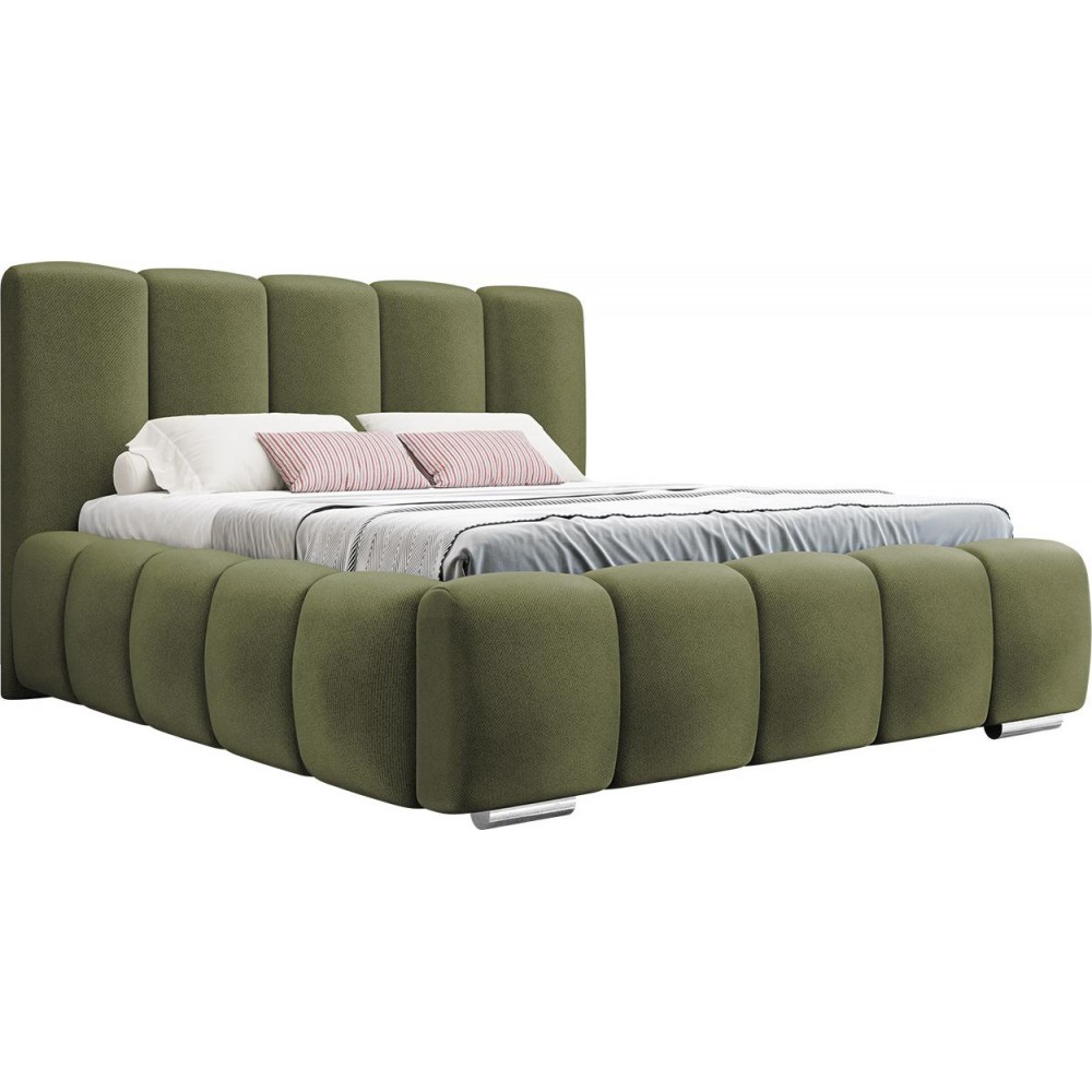 Επενδυμένο κρεβάτι Wizko-Prasino-180 x 200