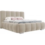 Επενδυμένο κρεβάτι Wizko-Ekrou-140 x 200