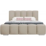 Επενδυμένο κρεβάτι Wizko-Ekrou-140 x 200