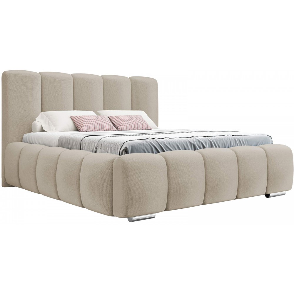 Επενδυμένο κρεβάτι Wizko-Ekrou-180 x 200