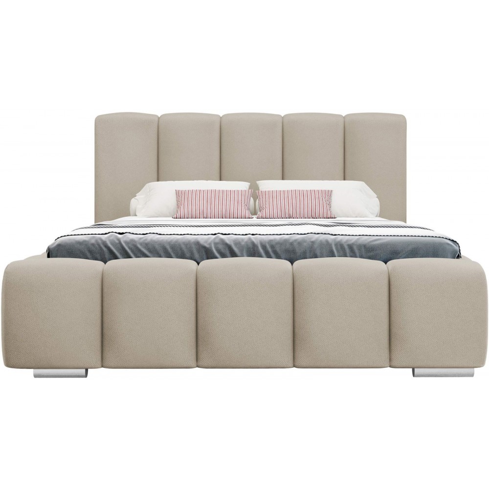 Επενδυμένο κρεβάτι Wizko-Ekrou-180 x 200