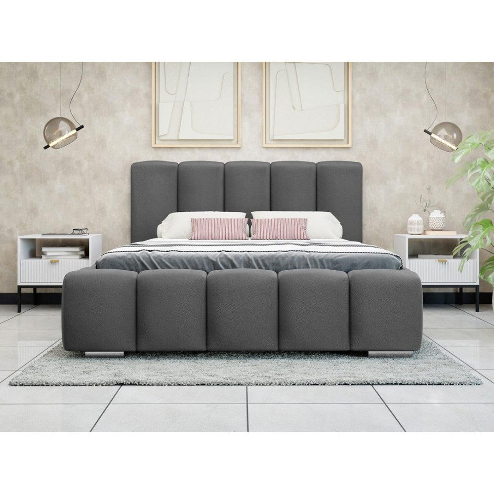 Επενδυμένο κρεβάτι Wizko-Anthraki-160 x 200