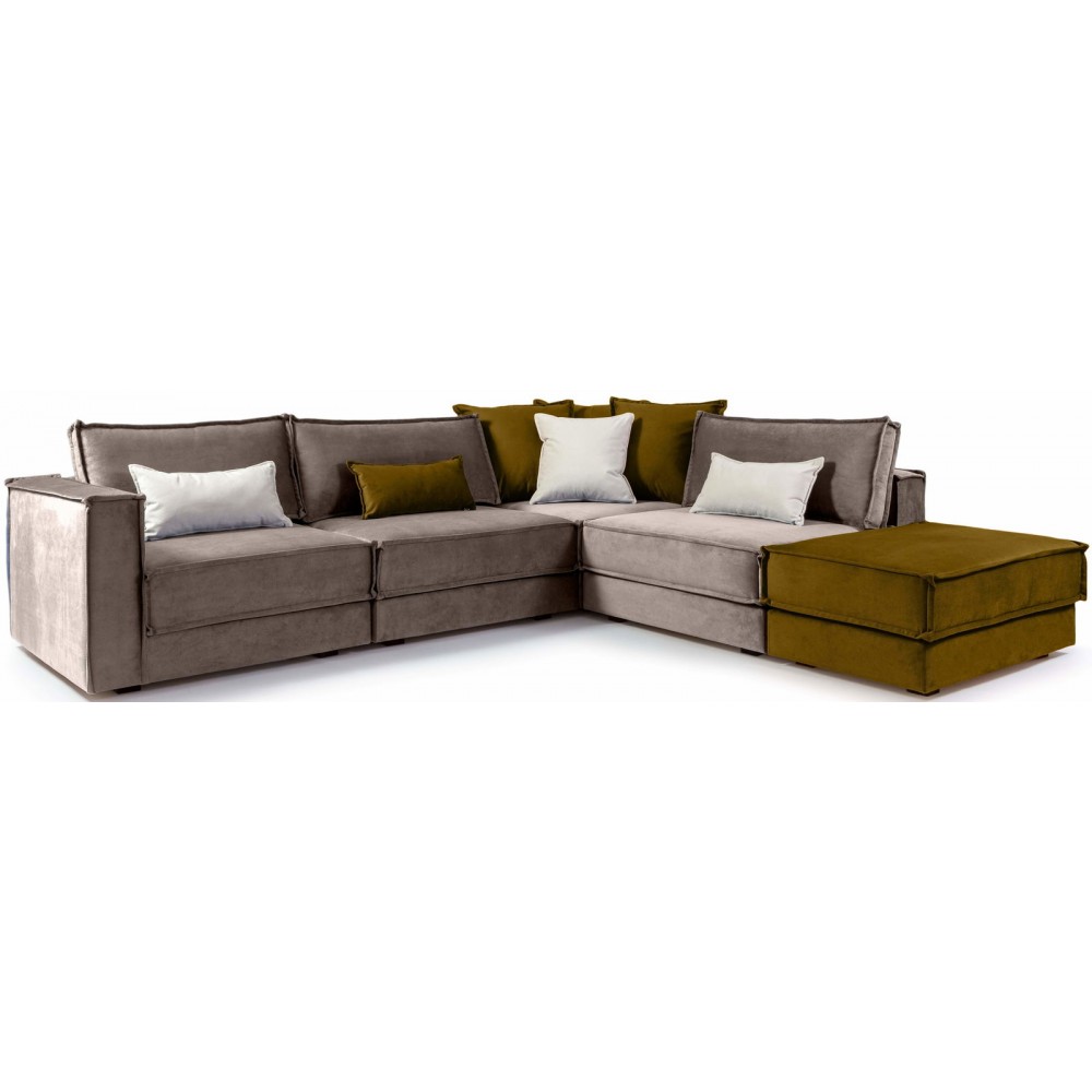 Γωνιακός καναπές Bella-Mpez Anoixto