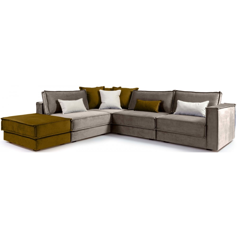 Γωνιακός καναπές Bella-Mpez Anoixto