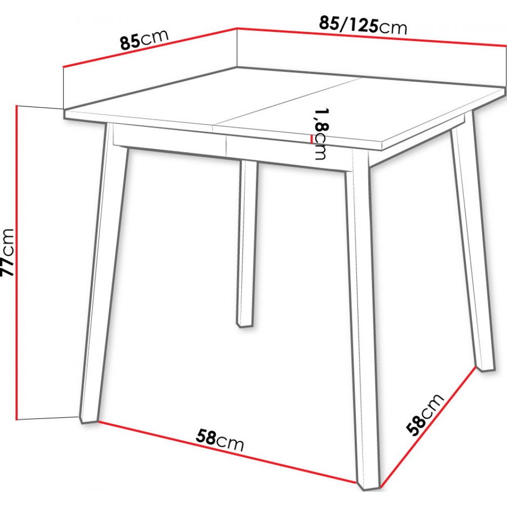 Επεκτεινόμενο τραπέζι Ariel S-Leuko