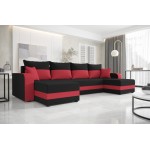 Γωνιακός καναπές Dennis U-Mauro-kokkino