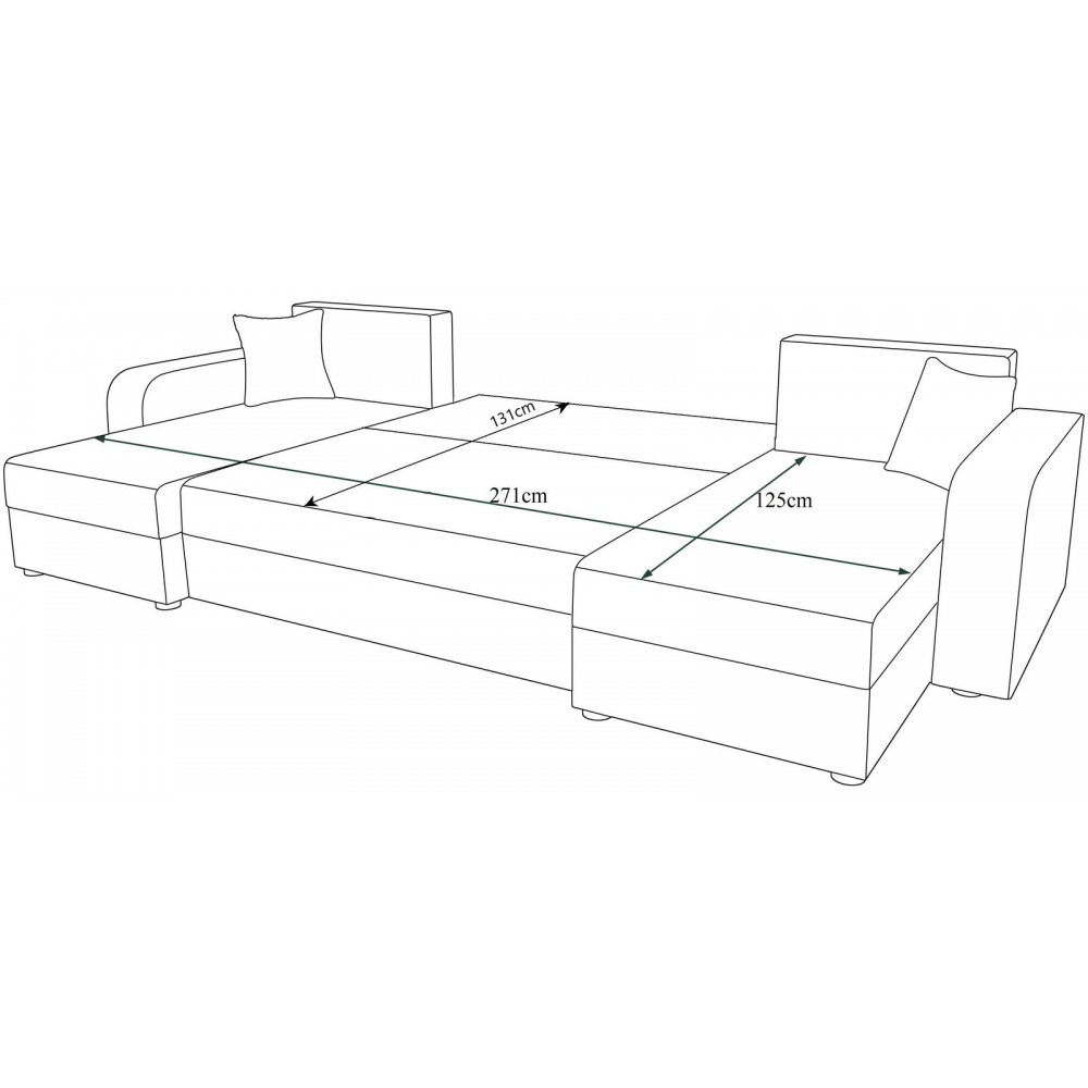 Γωνιακός καναπές Dennis U-Mauro-Leuko