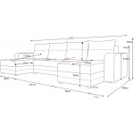 Γωνιακός καναπές Dennis U-Prasino