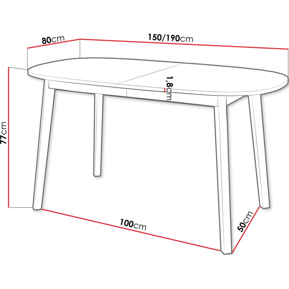 Επεκτεινόμενο τραπέζι Klebo S-Marmaro-Gkri