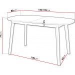 Επεκτεινόμενο τραπέζι Klebo S-Marmaro-Gkri