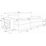 Γωνιακός καναπές Kern-Kokkino-Mauro