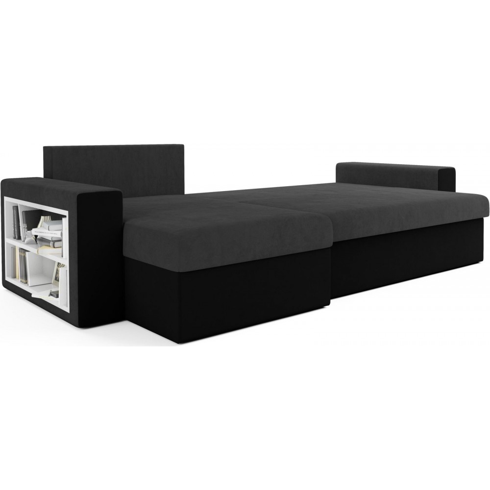 Γωνιακός καναπές Kern-Gkri skouro - Mavro