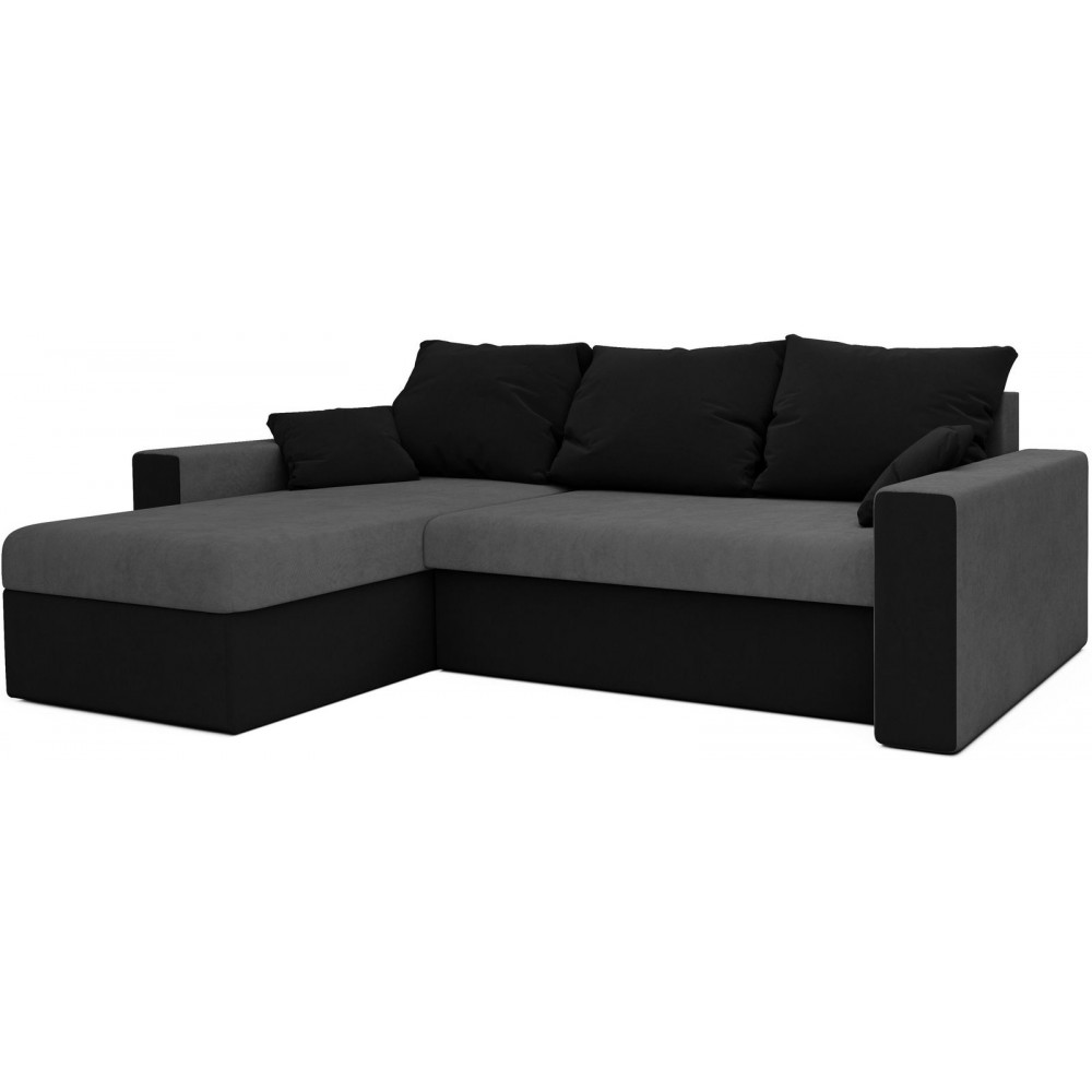 Γωνιακός καναπές Kern-Gkri skouro - Mavro