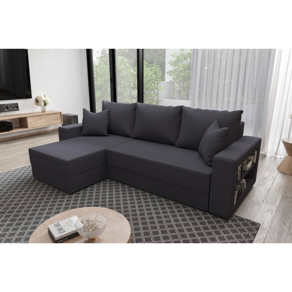 Γωνιακός καναπές Kern-Gkri Skouro