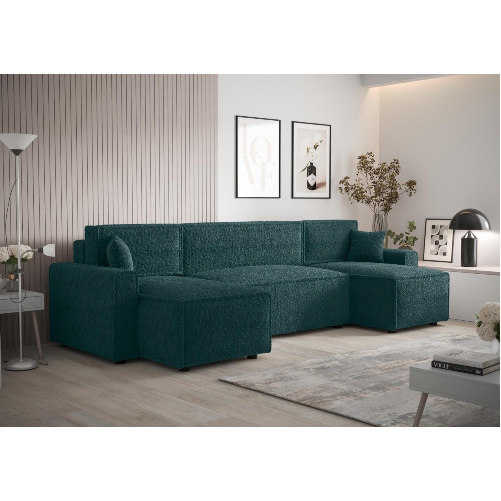 Γωνιακός καναπές Sengo-Petrol